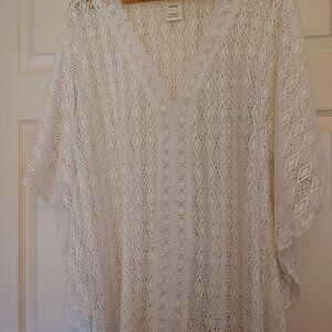 Catalina Bathing Suit White Cover Up Large Size 12/14